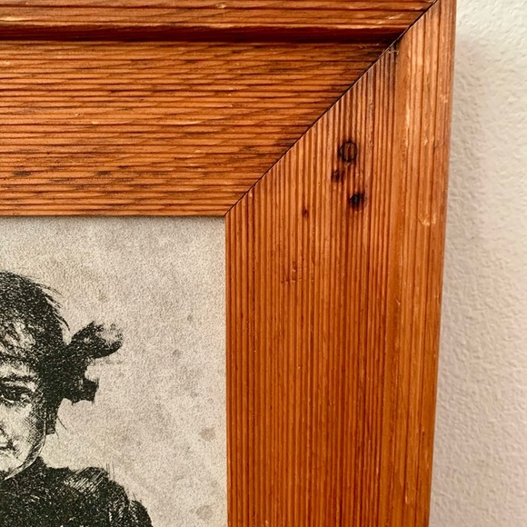 Vintage  Framed Hand Painted Sioux Picture Native American 15/18 Inch - Picture 7 of 15